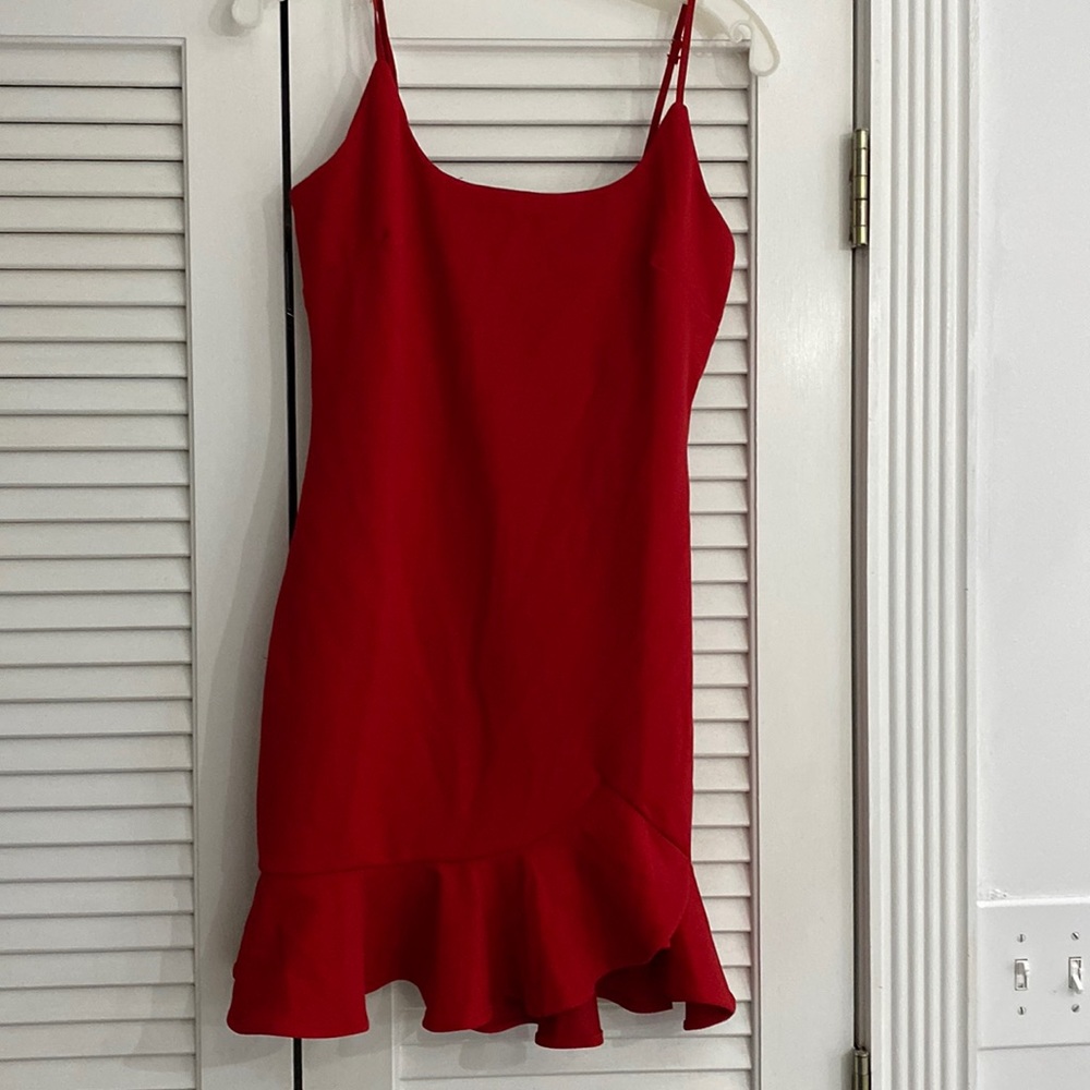 Women’s size M red Saints and Secrets dress worn once
